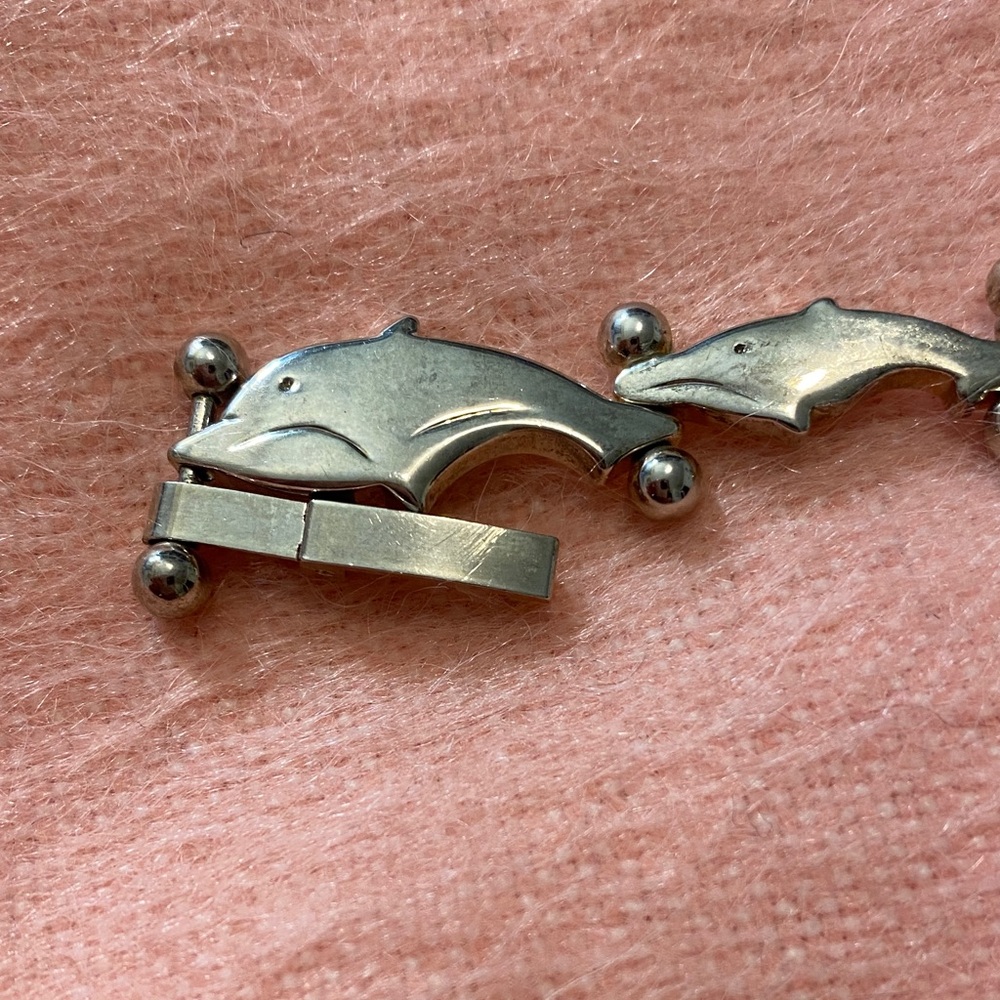925 Stamped Whale Link Bracelet
